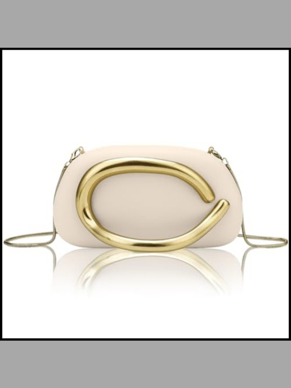 PU Leather Evening Clutch Crossbody Bag with Metal Chain and Clasp